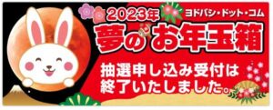 夢のお年玉箱2023抽選予約申し込み終了