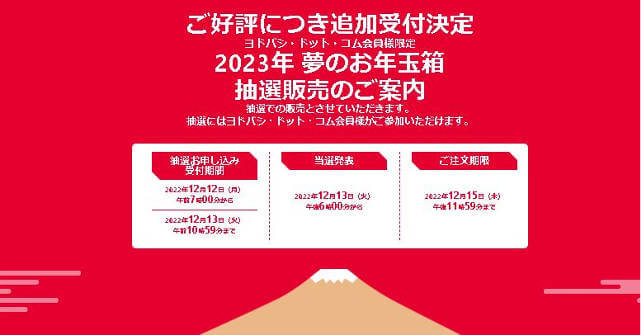 ヨドバシ福袋2023追加抽選