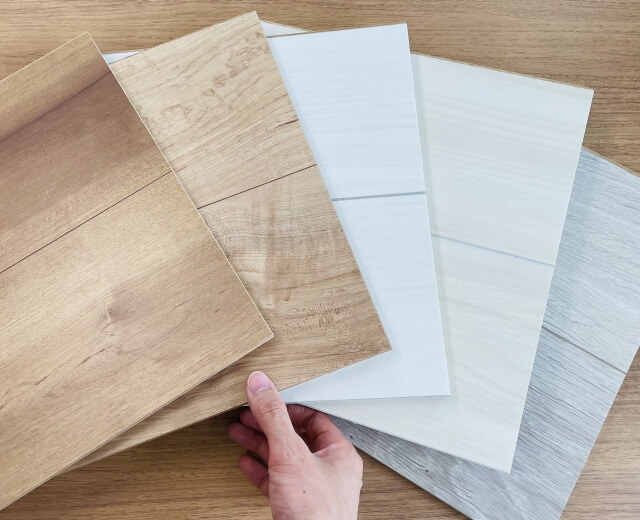 複数のクッションフロアのサンプル